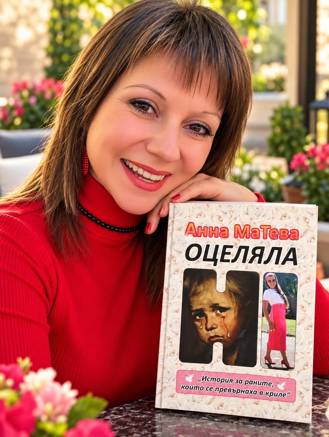 Анна Матева с книгата си „Оцеляла“